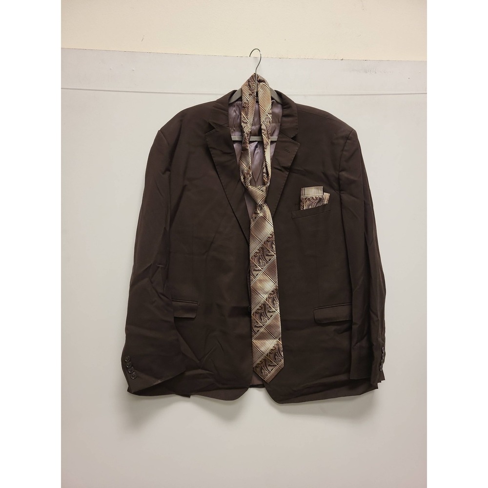 Elegenza Platinum Giorgio Sanetti Brown Blazer Modern Fit Size 50R Mens Coat‎